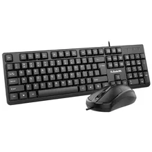 Wired Keyboard and Mouse Set Full-Sized Computer Keyboard with Optical Wired Mouse for Windows Mac OS Desktop Laptop PC